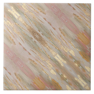 Perlglanz Gold, Rose  Fliese