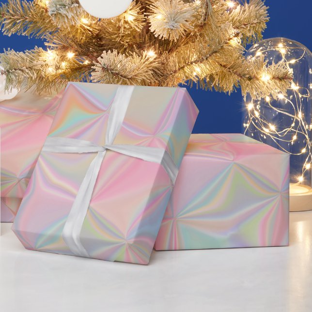 Perlglanz-Rosa-Irisierendes Geschenkpapier (Feiertage)