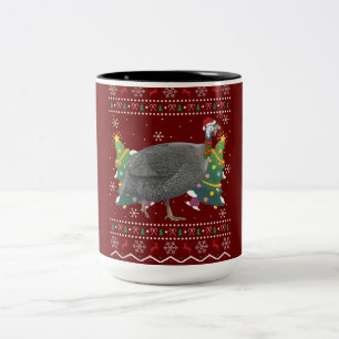 Perlhennen Weihnachtsgeschenk hässlicher Perlhuhn  Zweifarbige Tasse