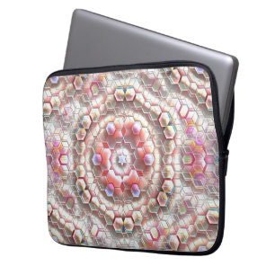 Perlhexagon, das eine weiche Relief-Würfel-Illusio Laptopschutzhülle