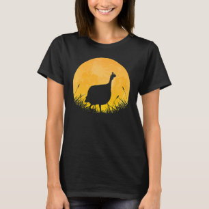Perlhuhn Einfaches Halloween-Outfit Vogel Mond Kos T-Shirt