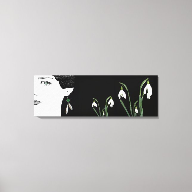 Perlhühner mit hübscher Modedarstellung Leinwanddruck (Vorderseite)