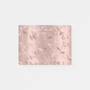 Perlig erröten rosa Rosen-Goldpulver-Kolibri Post-it Klebezettel