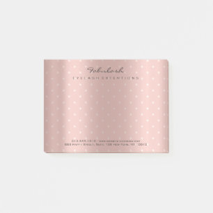 Perlig rosa Rosen-Golderröten kleine Polka-Punkte Post-it Klebezettel