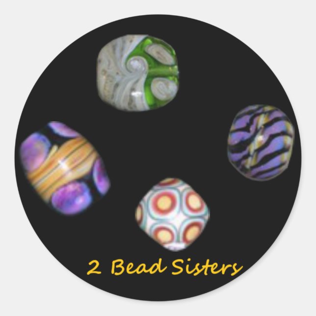 Perlkleber Runder Aufkleber (Vorderseite)