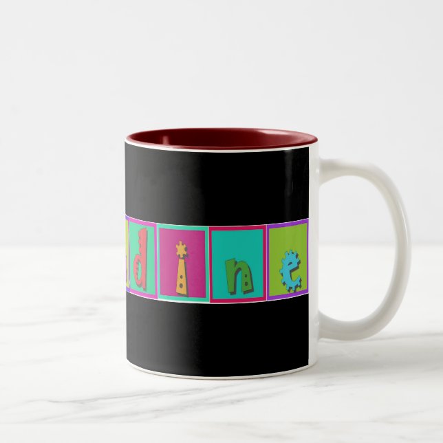 Perlmuschel Perlhuhn Zweifarbige Tasse (Rechts)