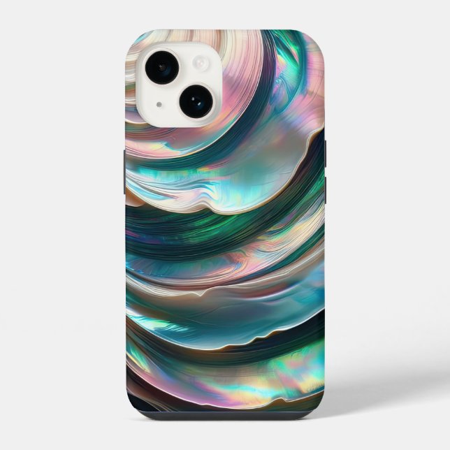 Perlmutt-Abalone iPhone 14 Hülle (Rückseite)