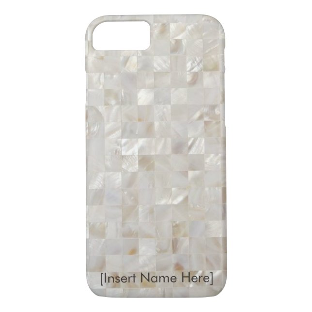 Perlmutt, Beige - personalisiert, customizabe Case-Mate iPhone Hülle (Rückseite)