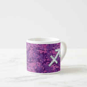 Perlmutt-Schütze-Symbol Fuchsia-Tarnung Espressotasse