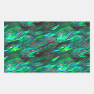 Perlmuttbeschaffenheits-aquamarines Foto-Muster Rechteckiger Aufkleber