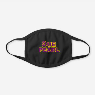 Perlschwarz Schwarze Baumwoll Mund-Nasen-Maske