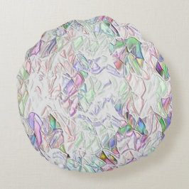 Perltöne oder farbige, in Creme gemischte Stücke Rundes Kissen