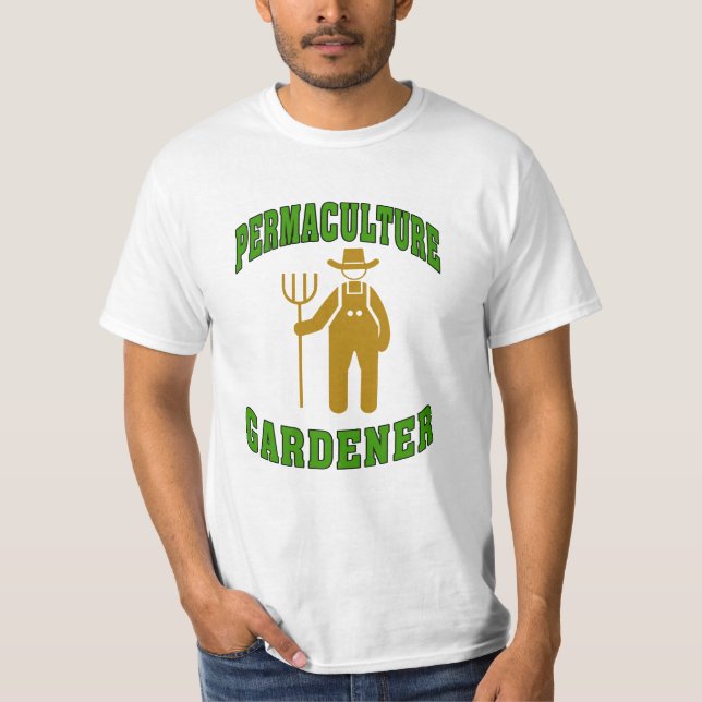 Permaculture Gardener, Name oder Text hinzufügen T-Shirt (Vorderseite)