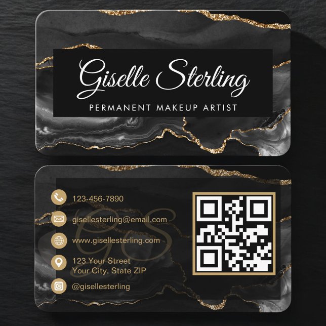 Permanenter Makeup-Artist QR-Code Visitenkarte (Von Creator hochgeladen)