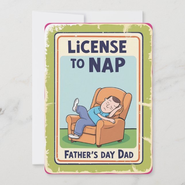 Permis à Nap - Carte de voeux pour la fête des pèr (Devant)