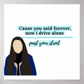 permis de conduire par olivia rodrigo poster