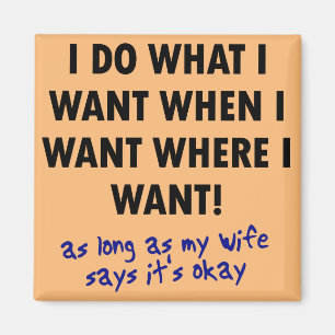 Permission de la femme amusant Fridge Magnet dit