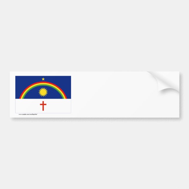 Pernambuco, Brasilien-Flagge Autoaufkleber (Vorne)