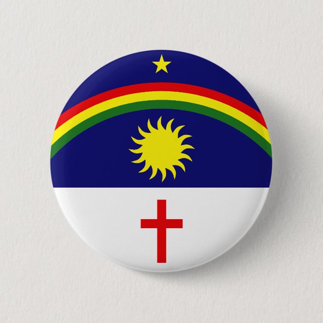 Pernambuco, Brasilien-Flagge Button (Vorderseite)
