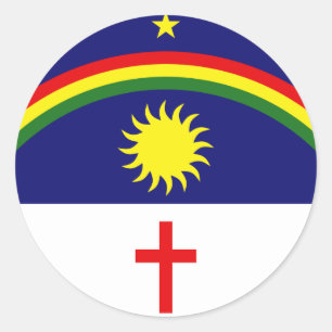 Pernambuco, Brasilien-Flagge Runder Aufkleber