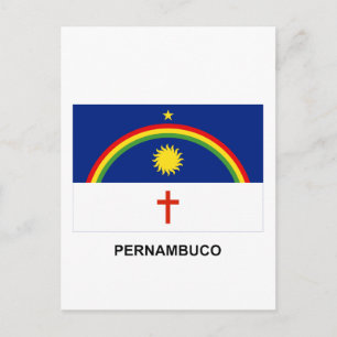 Pernambuco, Flagge Brasiliens Postkarte