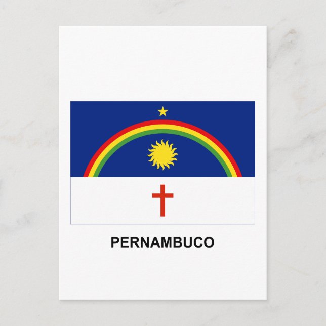 Pernambuco, Flagge Brasiliens Postkarte (Vorderseite)