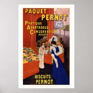 Pernot Kekspaket Französische Kekse Werbung Poster