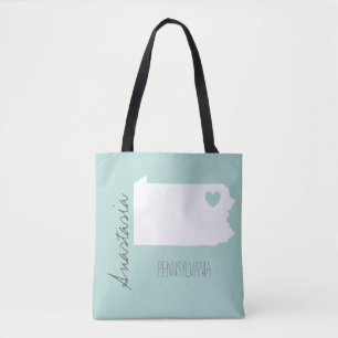 Pernsylvania Staat-Karte personalisieren Tasche