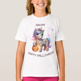 *Peronalisierte Niedliche Mummy Unicorn Kids Hallo T-Shirt