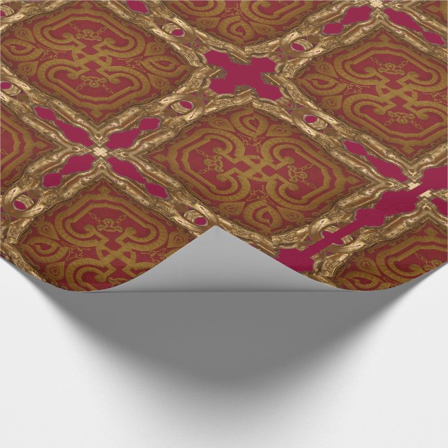 Peronnelle Barock Glossy Geschenkpapier (Ecke)