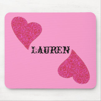 perosnalized Mausunterlage des Glitterherzens Mousepad