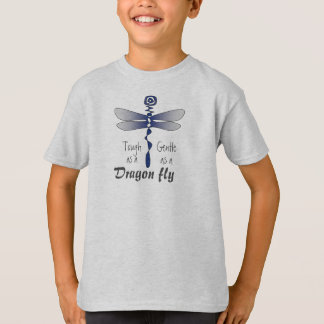 Perpetual Blue Gray Dragonfly Phrase T-Shirt