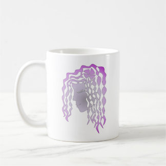 Perpetual Friedlich Woman Lila Gray Line Art Tasse
