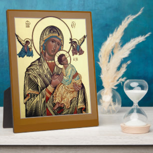 Perpetual Help Mutter Gottes Icon Plaque Fotoplatte