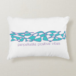 Perpetuate Positive Vibes Aquamarin und Lila Dekokissen