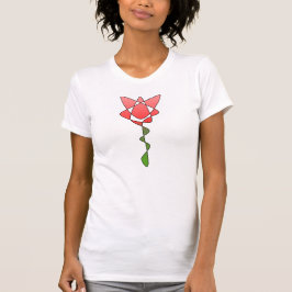 Perpetuelle Abstrakte Blume Art Red Continual Tuli T-Shirt