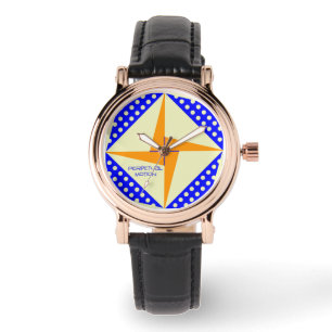 Perpetuläre Bewegung - blau/orange Armbanduhr