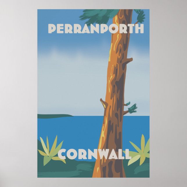 Perranporth Cornwall Reiseplakat Poster (Vorne)