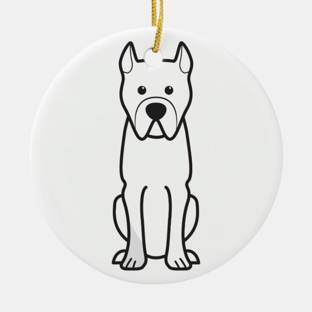Perro de Presa Canario Keramik Ornament (Vorne)