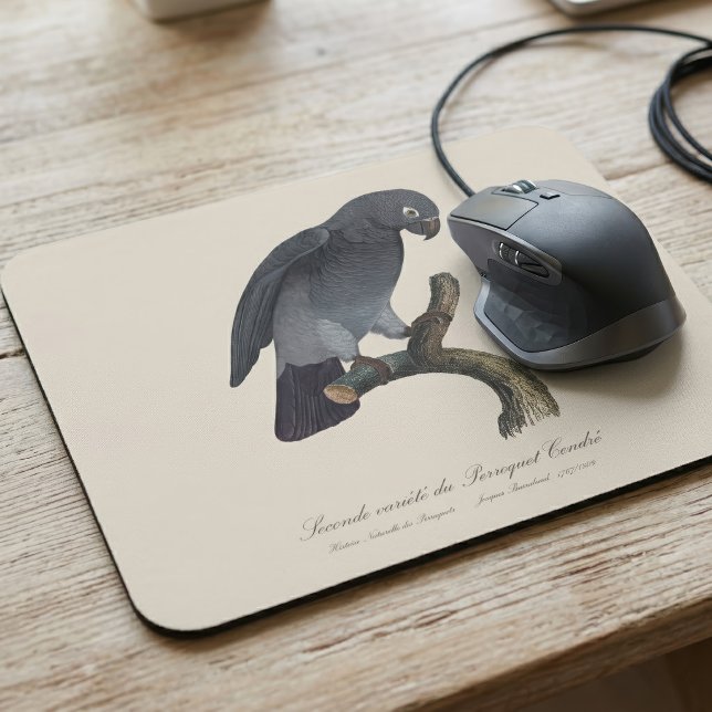 Perroquet Cendre/Timneh-Papagei Mousepad (Timneh African Grey Parrot, Psittacus Timneh. Mouse Pad)