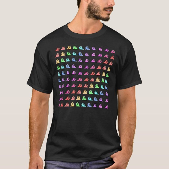Perroquet de fête Rainbow Classic T-shirt (Devant)