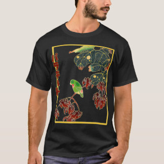 Perroquet japonais Vintage Tshirt Japon Bird Art