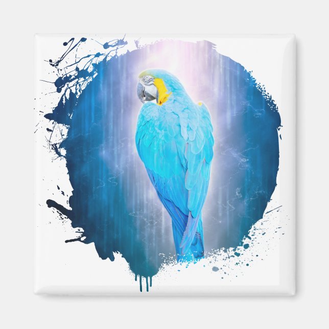Perroquet Oiseau Animal Vie Sauvage Forêt Jungle Magnet (Vorne)