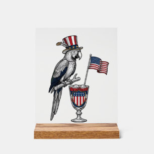 Perroquet Patriotique Cocktail Design Vectoriel Vi