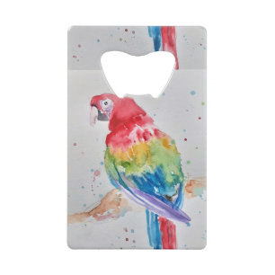 Perroquet rouge Macaw Aquarelle Oiseau Design