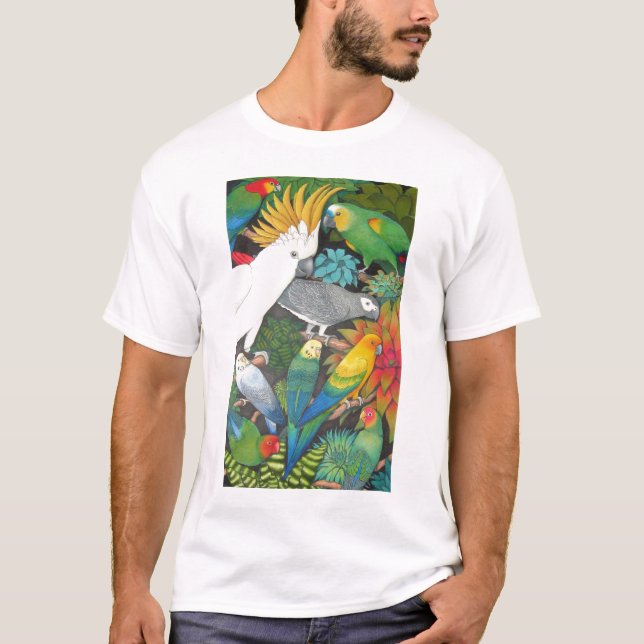 Perroquets et T-shirt de Bromeliads (Devant)