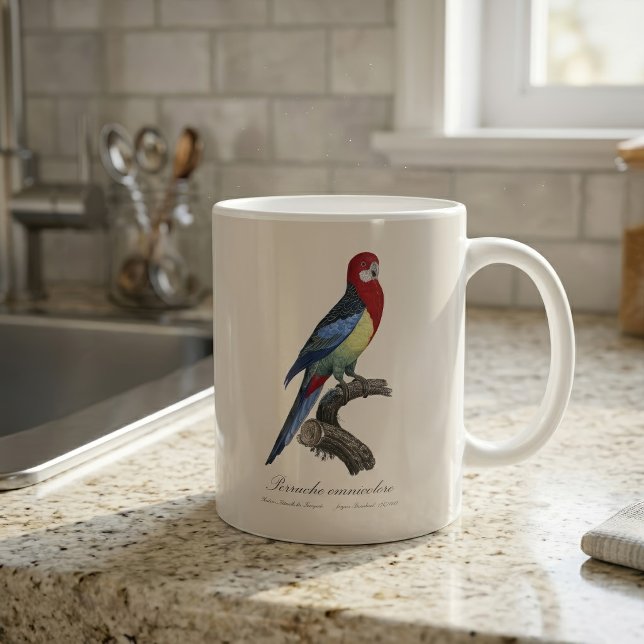 Perruche omnicolore / Eastern rosella Kaffeetasse (Eastern rosella or Platycercus eximius parakeet. Coffee Mug)