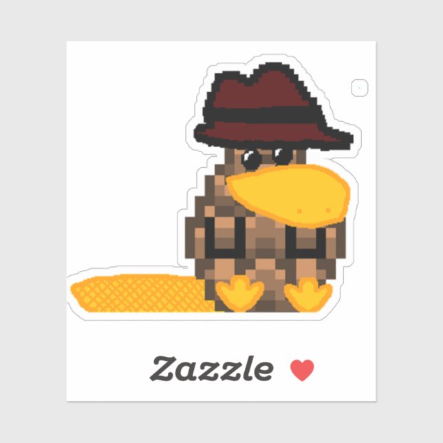 Perry des PineconePlatypus CustomCut Vinyl Sticker (Blatt)