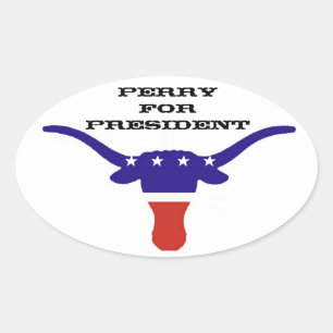 PERRY FÜR PRÄSIDENTEN OVALER AUFKLEBER