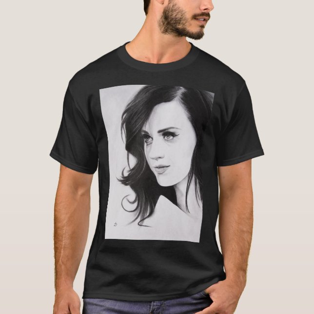 Perry Katy Stift Portrait. Klassischer T - Shirt (Vorderseite)